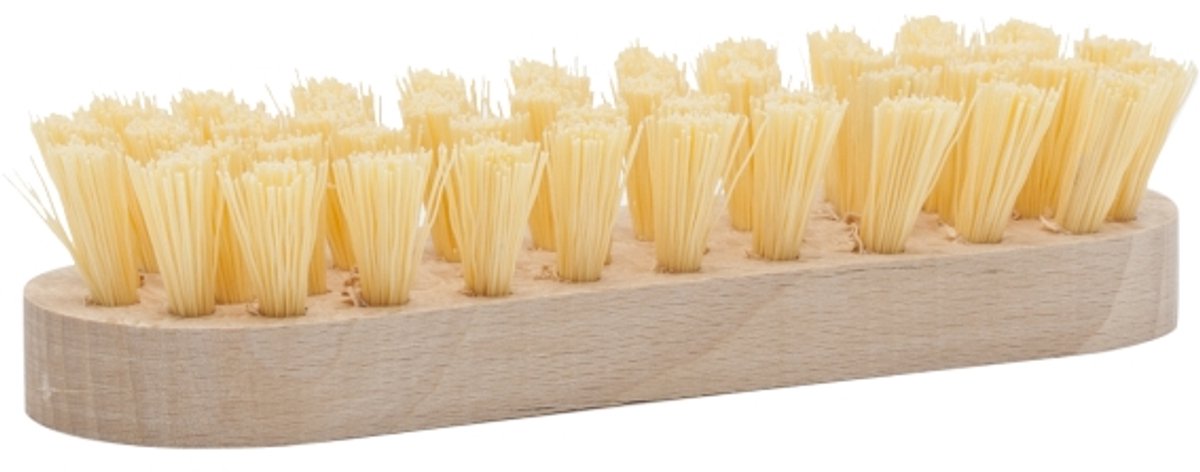 Schrobborstel met houten Handvat - stevige huishoudelijke schoonmaakborstel [55868]