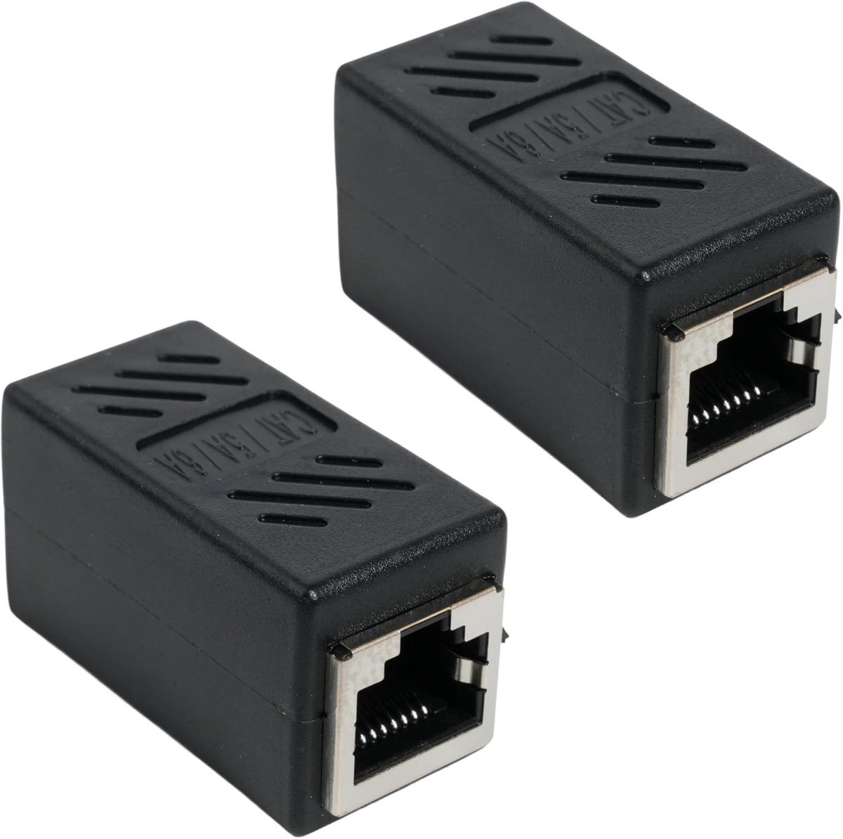 RJ45-koppeling 2 stuks - dubbele aansluiting - hoge snelheid splitter tot 10 Gbps - verleng je ethernetkabels - ShopVlot