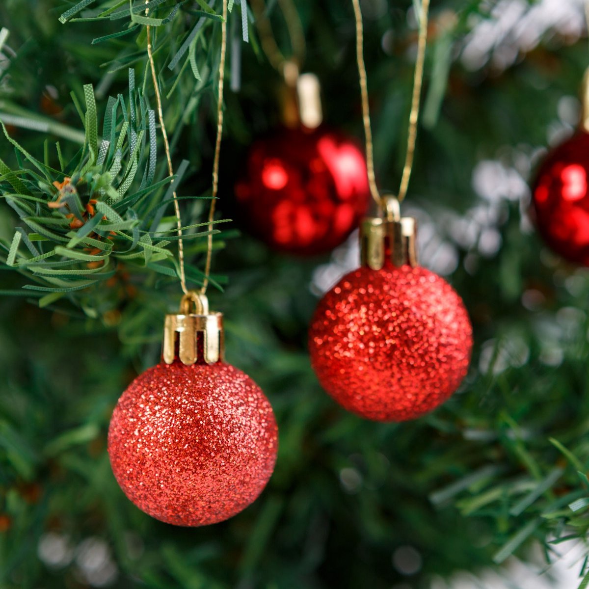 Kerstballenset - Zilveren kerstballen (Ø3 cm) - 12-delig - mat, glanzend en glitter - met zilveren hanger [58775A]