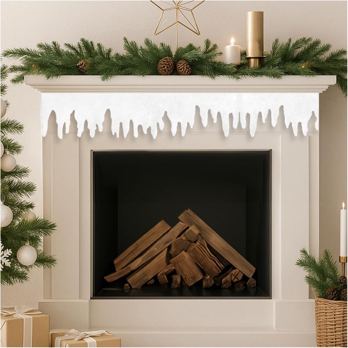 IJspegel guirlande 5m - kerstdecoratie voor ramen - winterse uitstraling - sfeervolle kerstversiering - ShopVlot