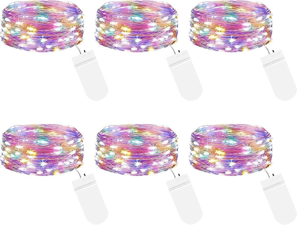 LED fairy lights 2 m - 20 micro LEDs - zilver draad - perfect voor feestdecoratie - ShopVlot