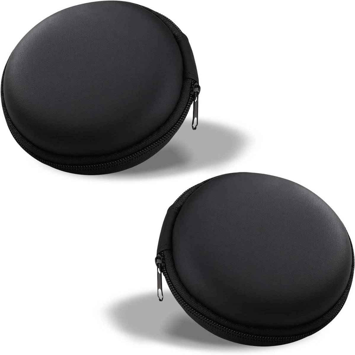 Mini oordopjes tas set van 2 - harde opbergzak met rits - headphone beschermcase - ideaal voor onderweg - ShopVlot