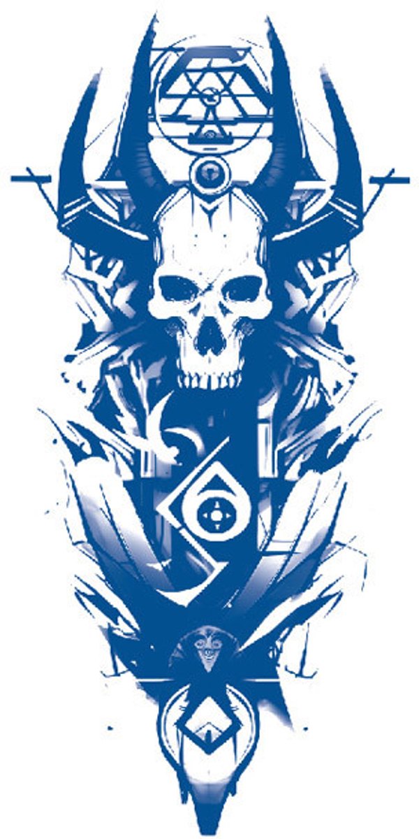 Tijdelijke tattoo Skull arm 2 weken