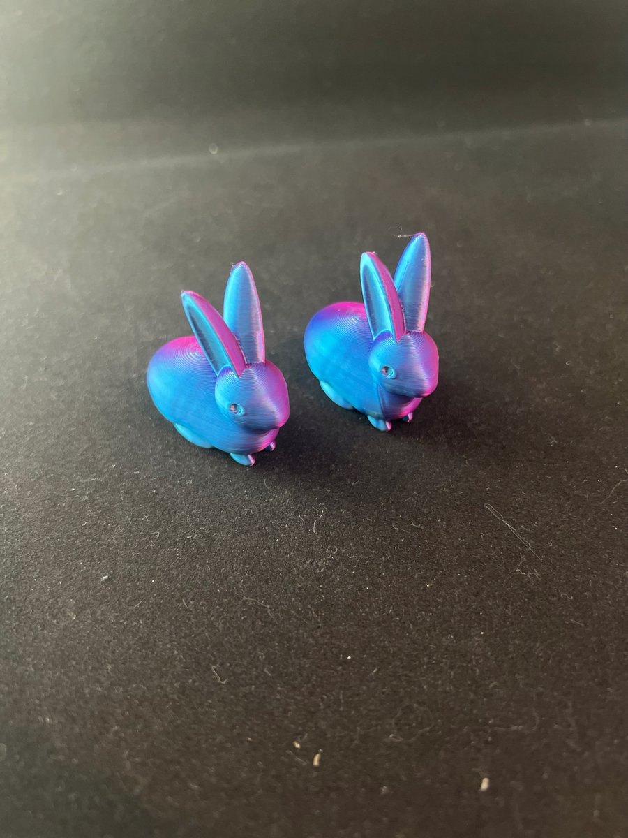 3D Geprinte Paashaas Figuur, Geel Kunststof, 7 cm
