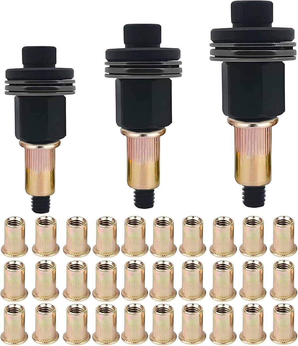 Rivetsset 3-delig - 30 stuks M8, M10, M12 - Carbon staal - Voor efficiënte montage - ShopVlot