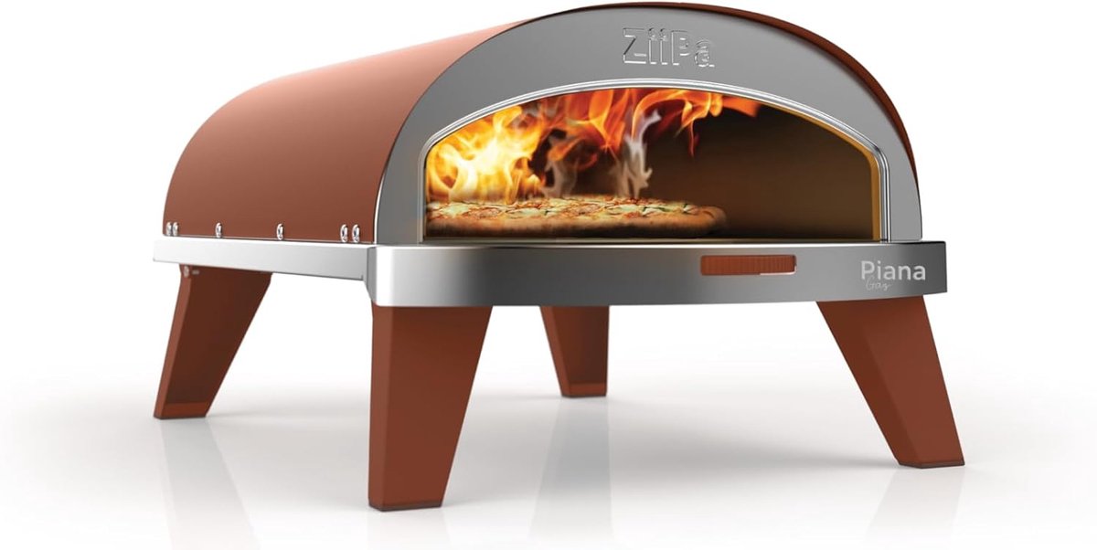 Pizza oven gas model - terracotta - met thermometer - bakt in minder dan een minuut - ShopVlot