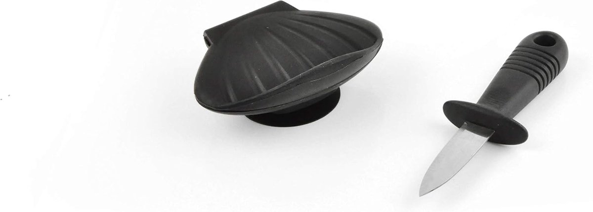 Schelp opens en mes van silicone - Wedge 11.5 x 8 x 3.5 cm - Perfect voor veilig snijden - ShopVlot