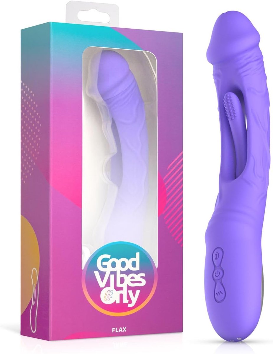 Vibrerende Dildo met G-Spot Stimulator - Zacht Silicone - Oplaadbaar - 14 Vibration en Klopstanden - ShopVlot