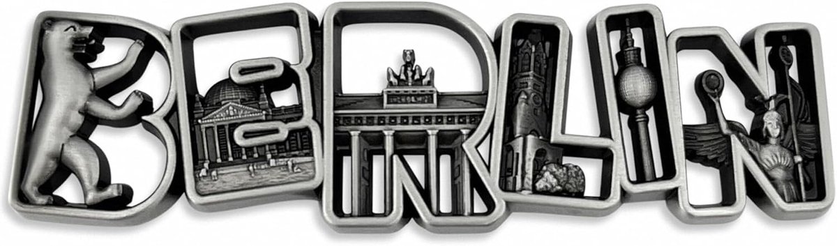 Magnet Berlin - Metalen souvenir - Authentiek ontwerp - Sterke hechting voor de koelkast - ShopVlot
