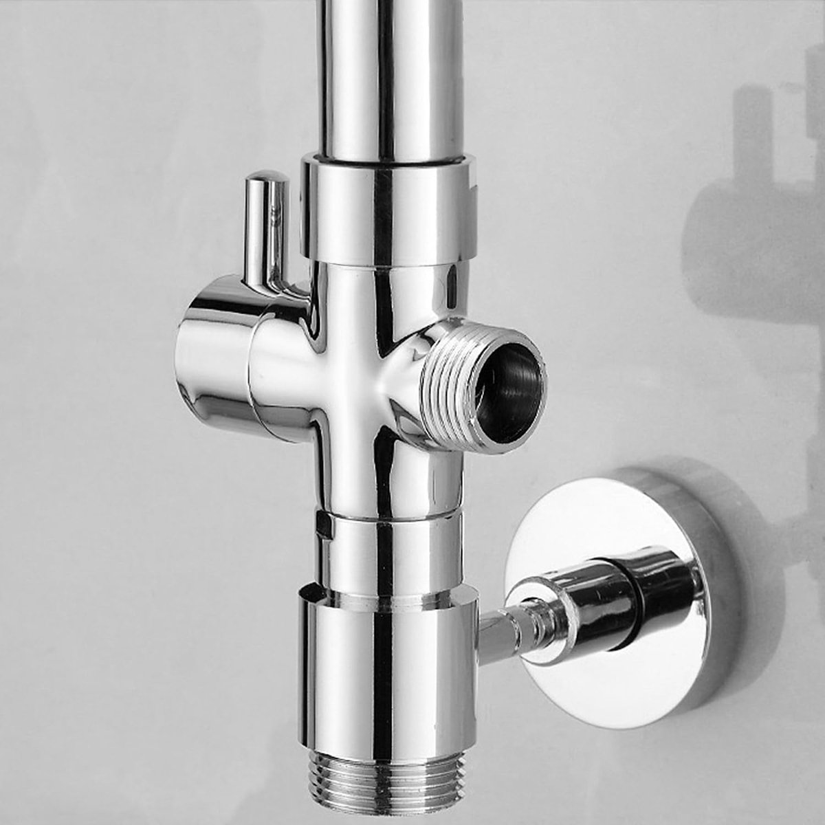 3-weg klep G3/4 inch - massief messing - corrosiebestendig - ideaal voor douche-installaties - ShopVlot