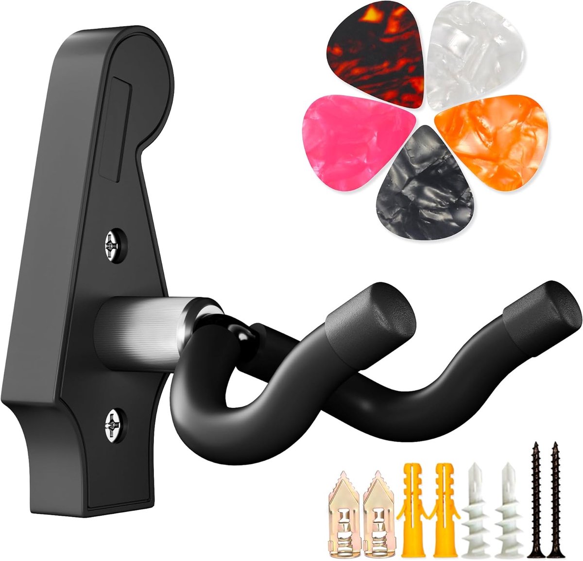Guitar Wall Bracket - U-vormige gitaar wandhangers - Zwart - Ruimtebesparend voor gitaren - ShopVlot