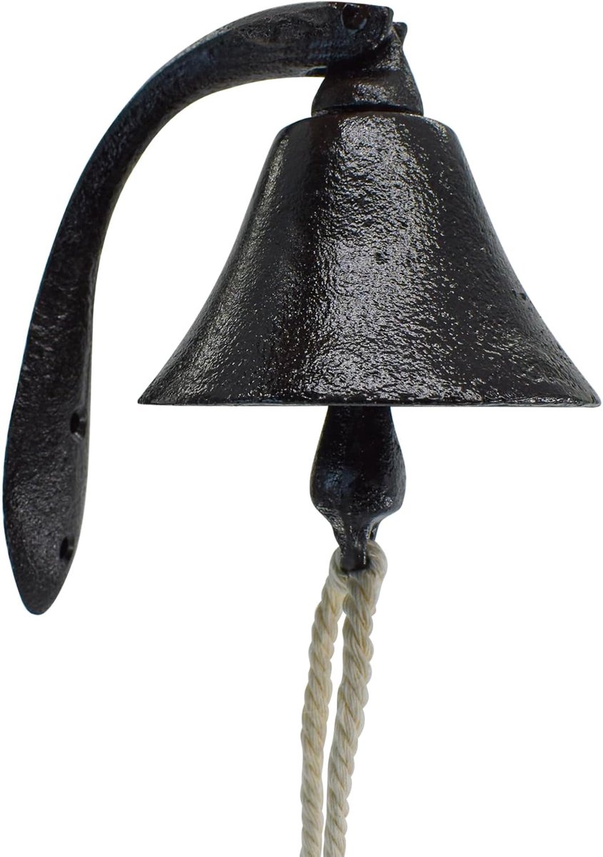 Deurbels - Gietijzeren Dinerbel met Touw - Wandmontage - Perfect voor Buiten en Binnen - ShopVlot