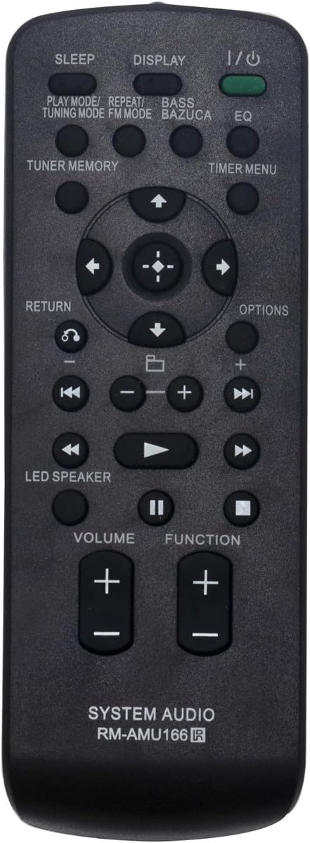 Afstandsbediening RM-AMU166 - Vervangend model - Compatibel met Sony audio systemen - Eenvoudig in gebruik - ShopVlot