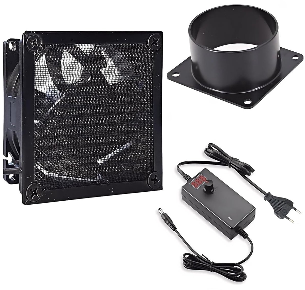 Inline Luchtventilator 80mm - 4500rpm - Dubbele Kogellagers - Ideaal voor 3D Laser en Verf Cabin - SnelShoppen