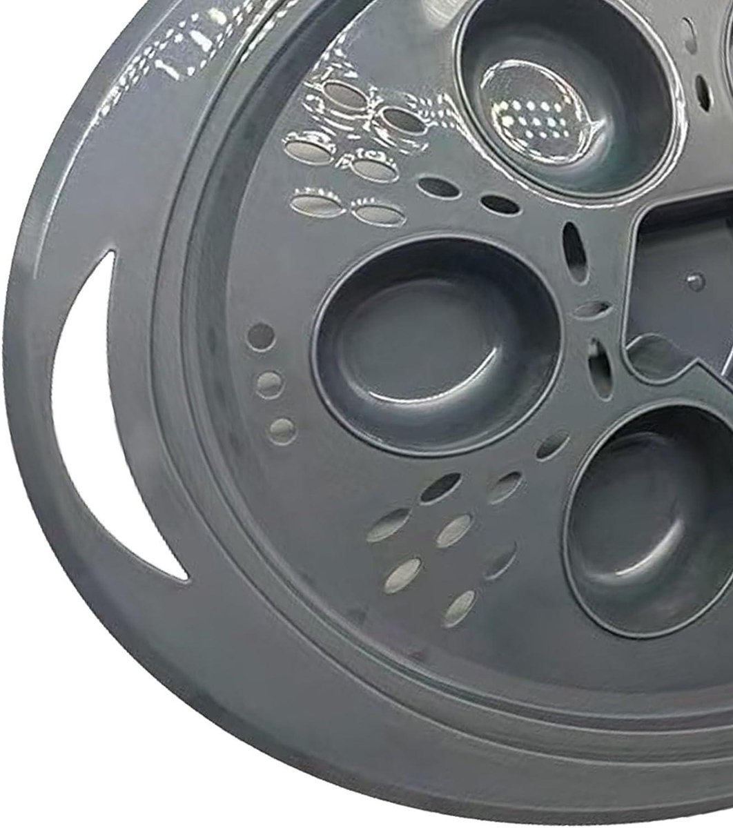 Magnetron Eier Stroper - Kookgadget Keukenhulp - Snel Ontbijten - Capaciteit 7 Eieren - 27.5x38.1cm - Wit