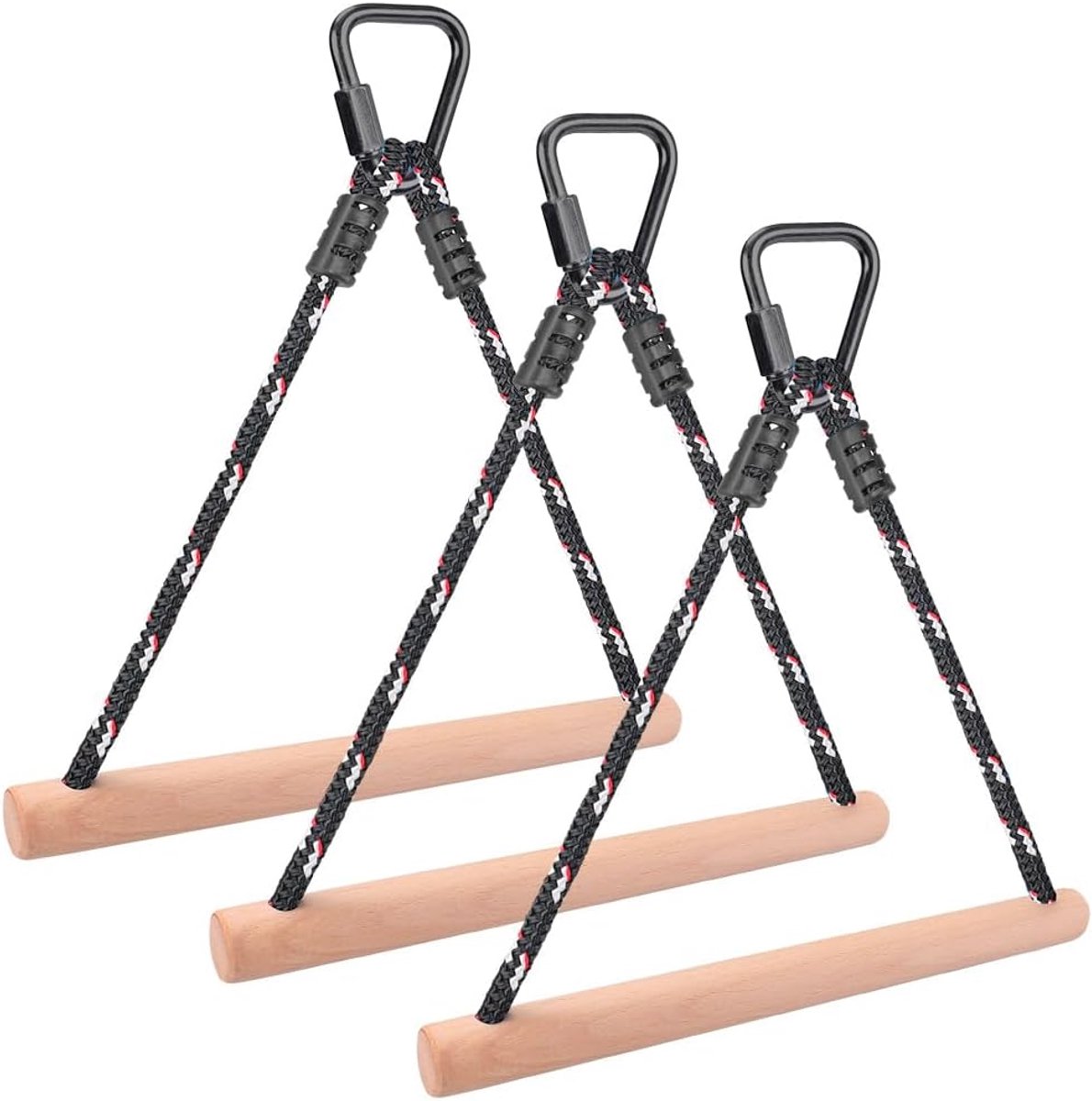 Ninja Monkey Bars Outdoor speelset voor kinderen en jongeren, schommelaccessoireset voor Ninja Line achtertuin, speelplaats, hindernisparcours, training, 113,4 kg capaciteit