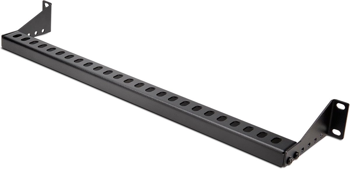 1U Kabelgeleider met Verstelbare Diepte (12S-CABLE-LACING-BAR) | Rackmonteerbare kabelhouder, Voor serverkasten, Kabelbeheer, Voor patchpanelen en switches