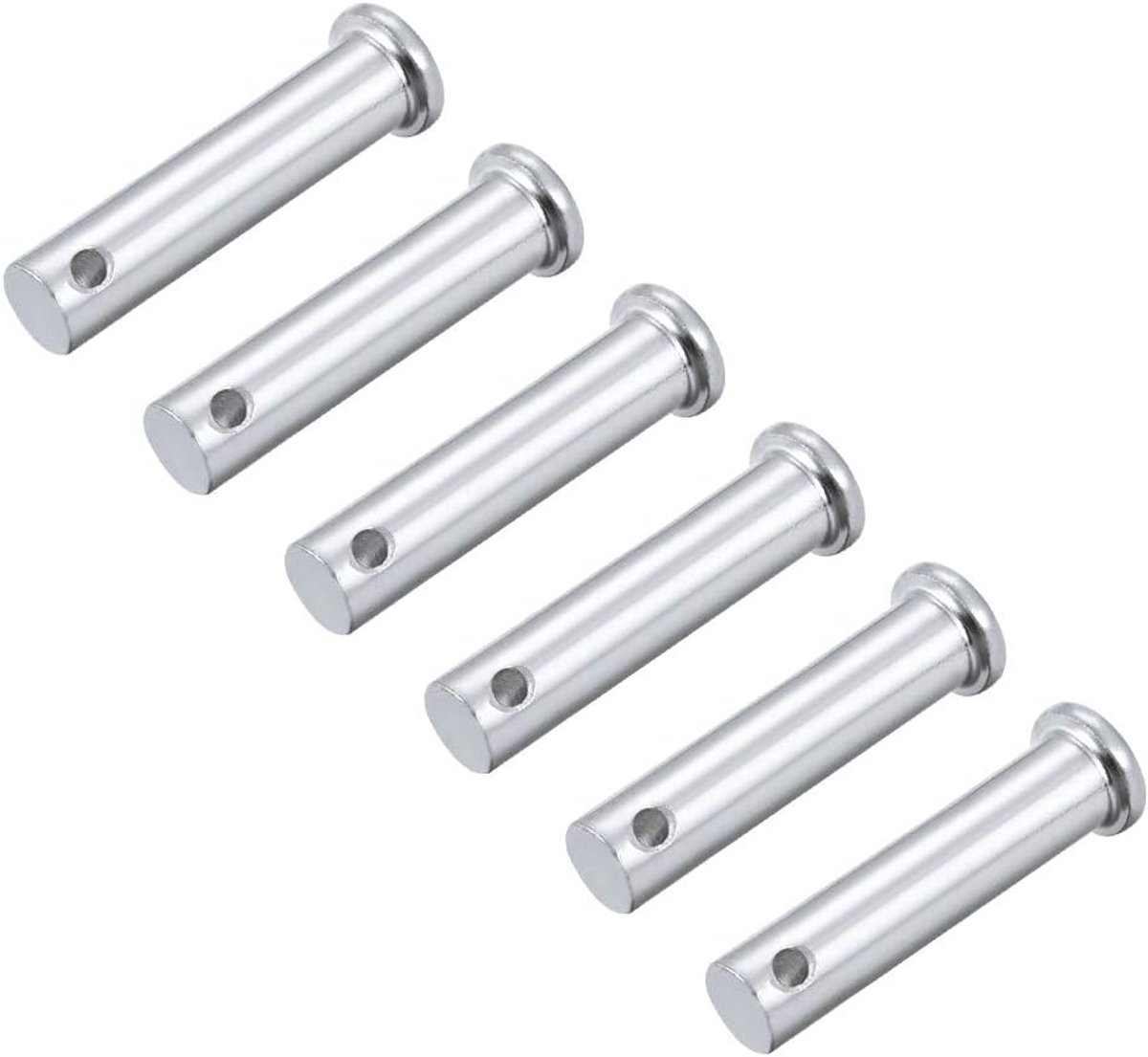 Sourcing map 6 stuks eengats platte kop vorkbouten, van verzinkt massief staal, 10 mm x 45 mm