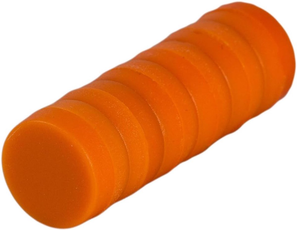 Magneten met beschermlaag | Kleur oranje & grootte 12x6 mm | Kleine extra sterke magneten, kantoormagneten | Mini-magneet voor magneetbord, koelkast
