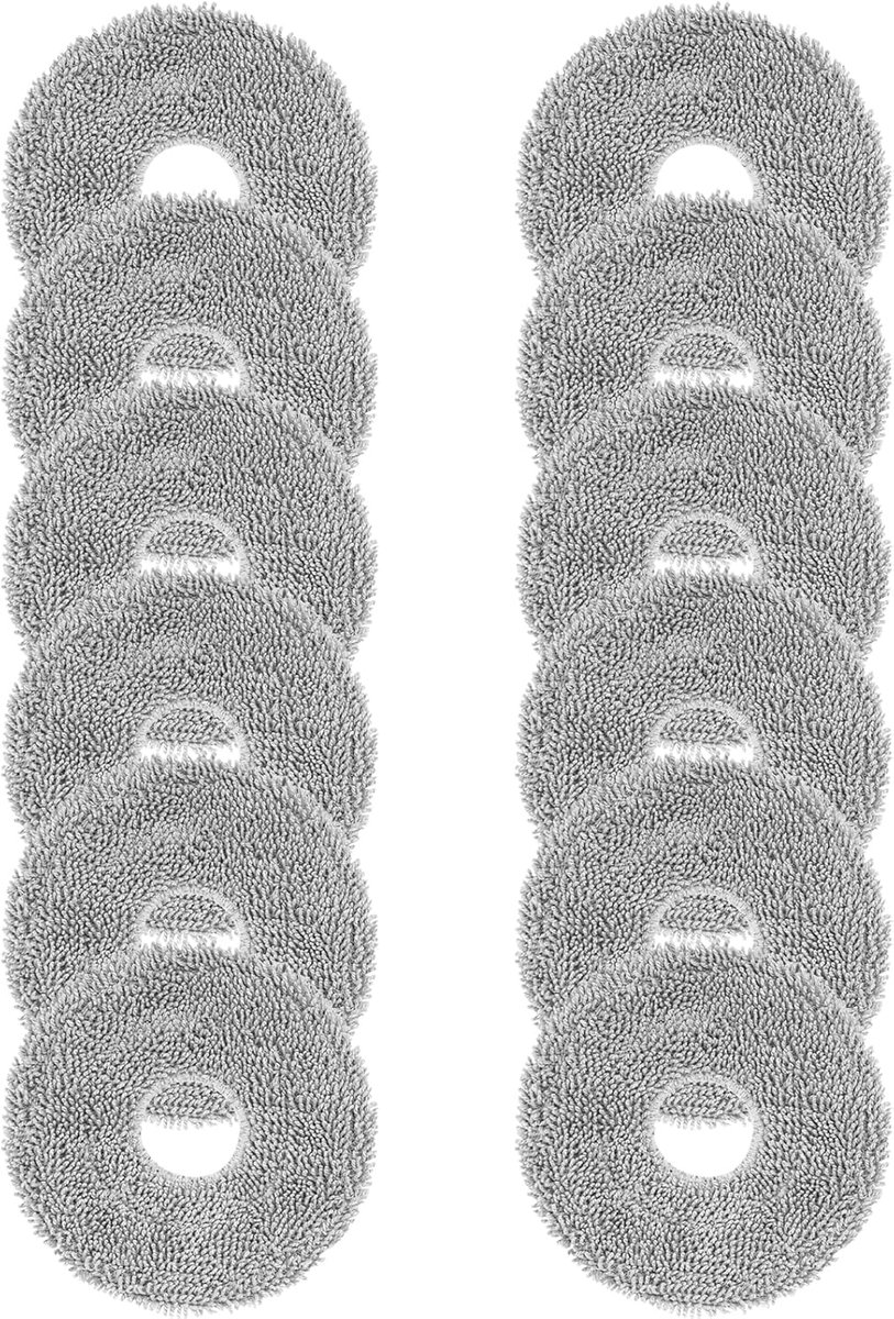 12 stuks wisdoeken voor Dreame X50 / X40 / L20 Ultra Complete, L50 / L40 / X30 / L10 / L10s Pro Ultra, Xiaomi X20 Pro/Max robotstofzuiger, herbruikbare en wasbare microvezel wisserpad-accessoires