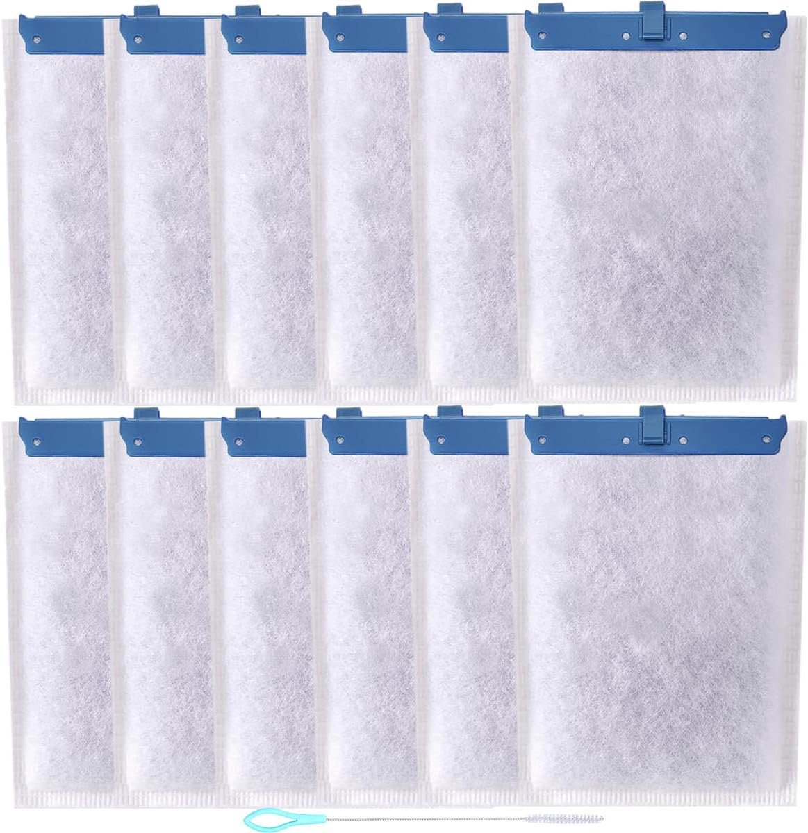 Filtermateriaal voor Tetra EasyCrystal Filter 250/300 filterpatroon voor Tetra EasyCrystal Whisper-S aquariumfilter met actieve kool en zeolietkatoen (12 stuks)