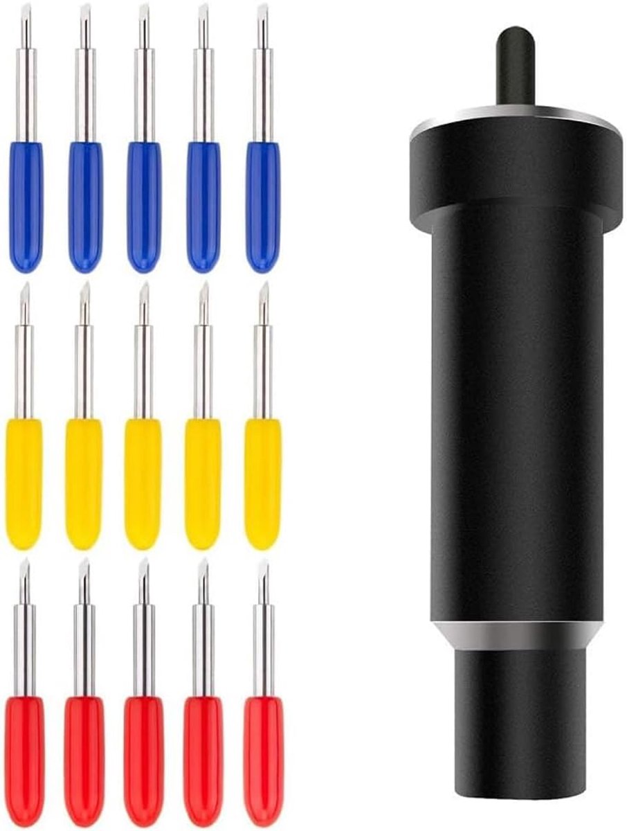 Explore Zwarte Behuizing met Messenset voor Explore 3/Air 2/Air/One/Maker 3/Maker Aosry Deep Point Blade, 45° Standaard messen, 30° fijne punt messen, 60° diepe Snijbladen