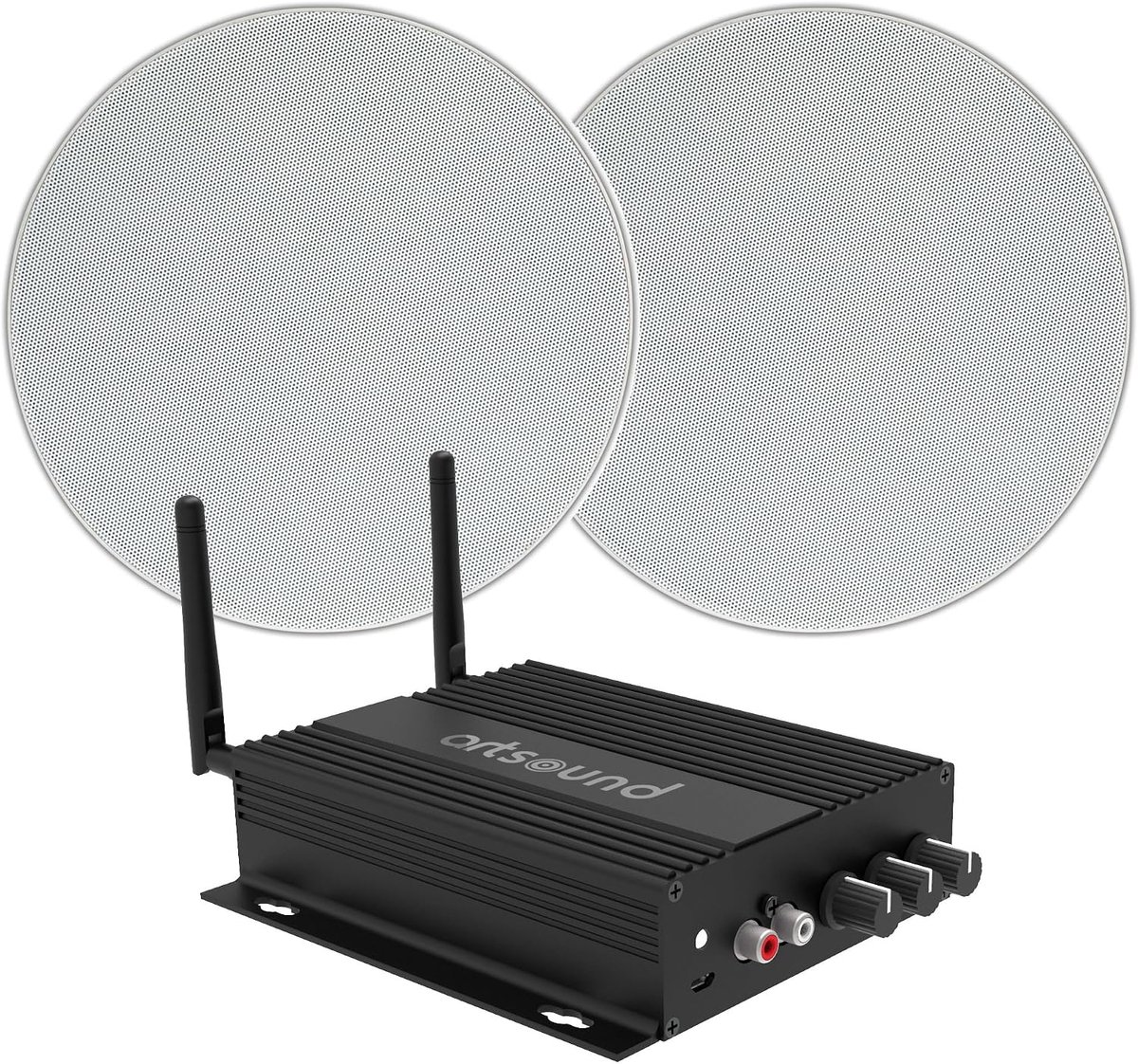 Inbouwspeakers set 2 x 70 W - 20 cm diameter - Bluetooth en app bediening - multiroom geluidssysteem - SnelShoppen