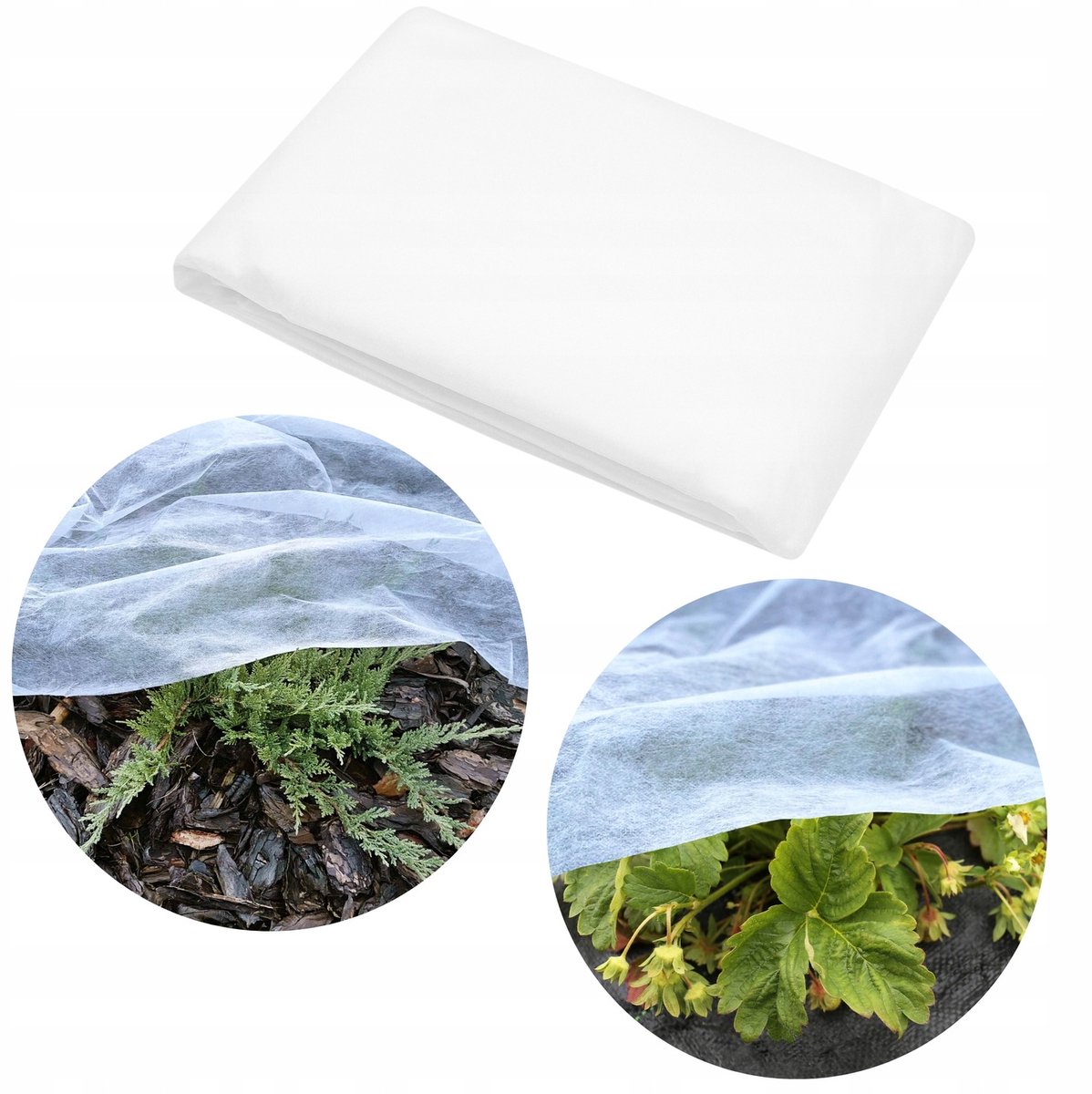 Merkloze witte agrofleece 15g/m², 1.5x20m - UV bescherming