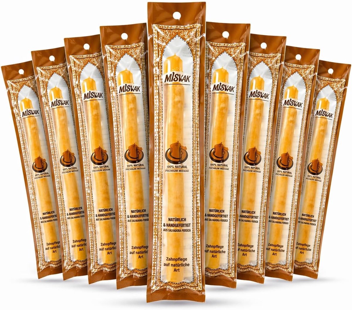 Miswak tandenborstel set van 10 - traditionele houten borstel - 100% natuurlijke Siwak - reinigt en verfrist - ShopVlot