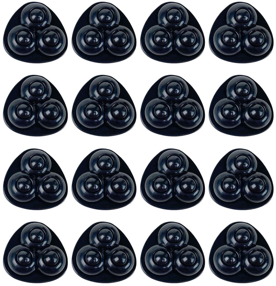 Meubelwielen 16 stuks - 360 graden zwenkwielen - Zwart nylon - Ideaal voor het verplaatsen van meubels - ShopVlot