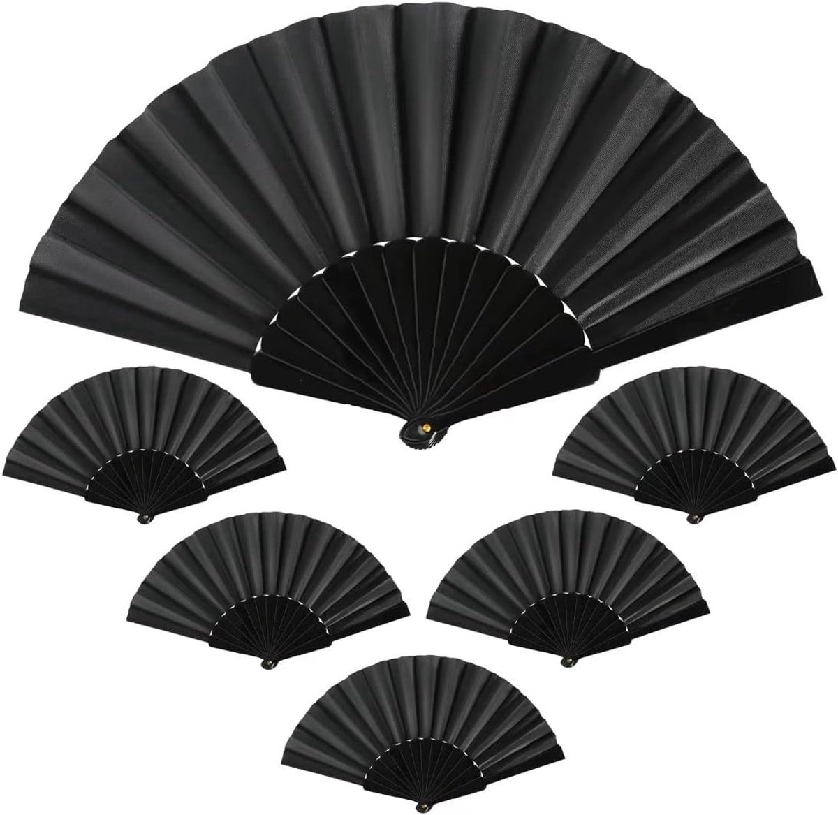 Vouwfan 6 Stuks - Chinese Handfan - Lichte Plastic Vouwen - Perfect voor Bruiloften - ShopVlot