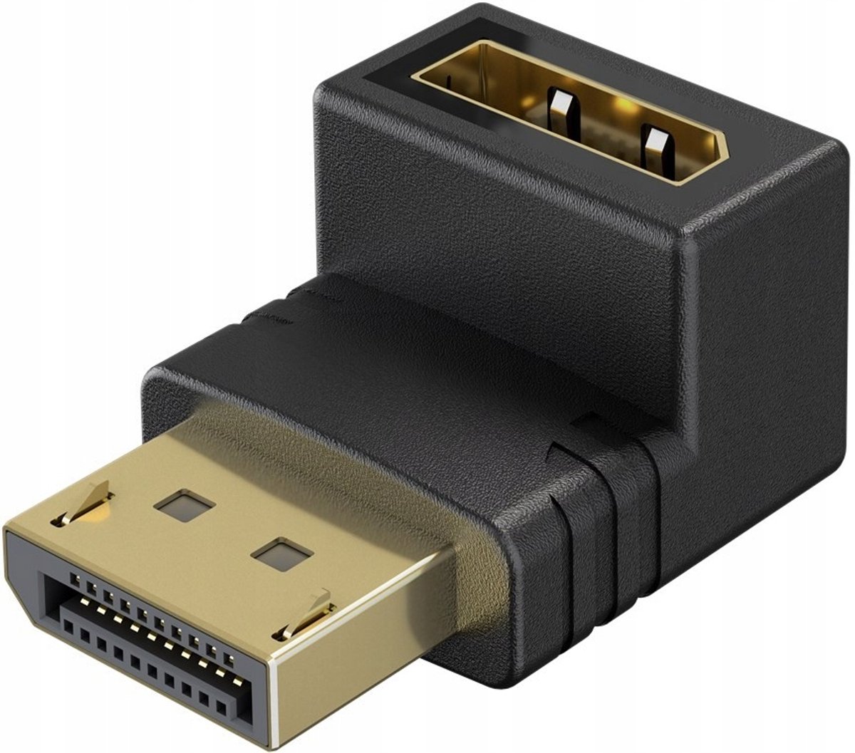 DisplayPort Hoekadapter 90° Omhoog - 8K 144Hz