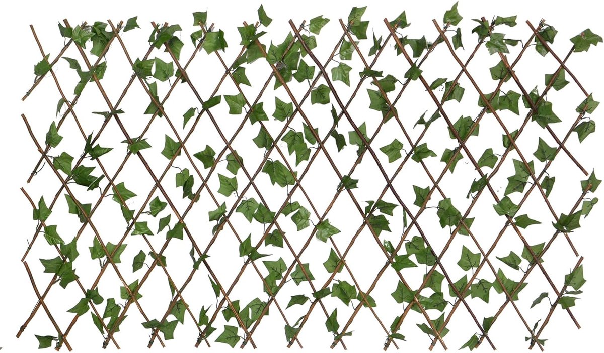 Tuinscherm privacy screen 100 x 200 cm - kunsthaag met bladeren - decoratief voor balkon of tuin - ShopVlot