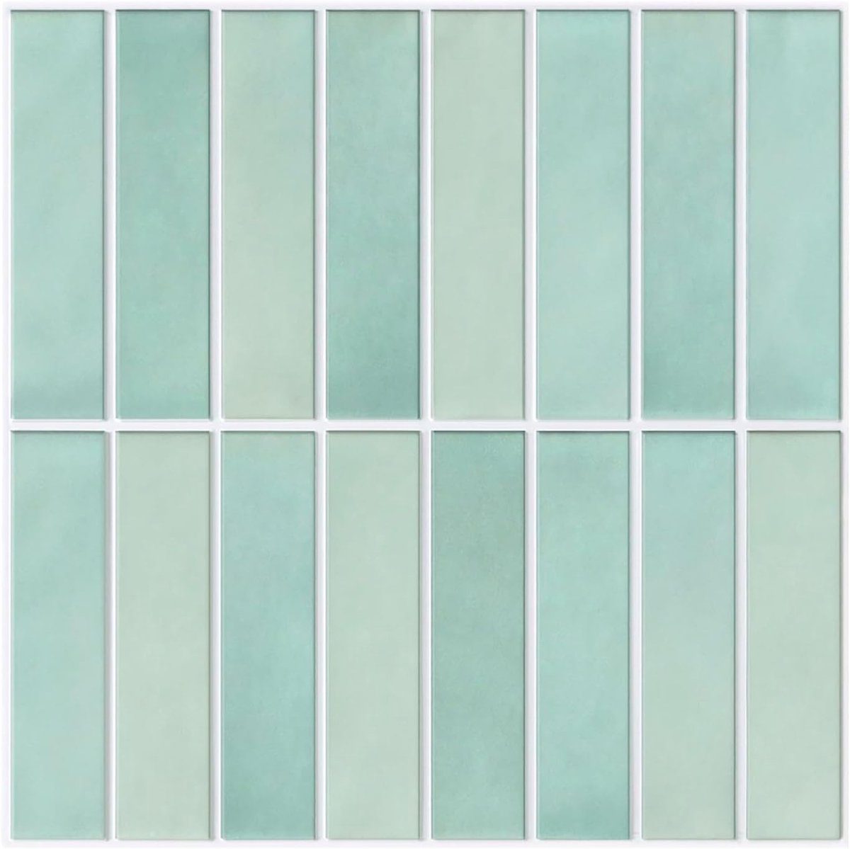 Zelfklevende wandtegels 30x30 cm - matte lichte groen PVC - 3D textuur - ideaal voor keuken en badkamer - ShopVlot