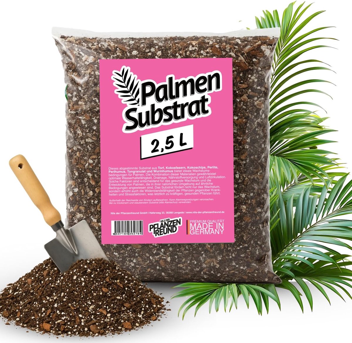 Potgrond 2,5 L - Voedzame Aarde voor Palmen, Yucca & Kamerplanten - Ondersteunt Gezonde Wortels - ShopVlot