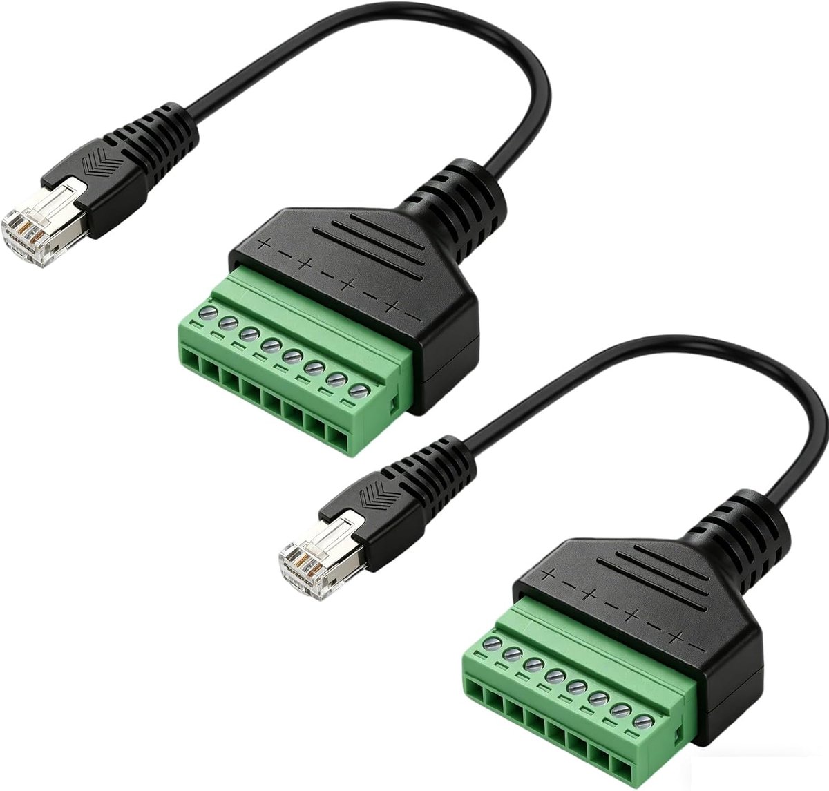 RJ45 Schraafklem Adapter - Pack van 2 - 8 Pin Ethernet Converter - Eenvoudige installatie zonder solderen - SnelShoppen