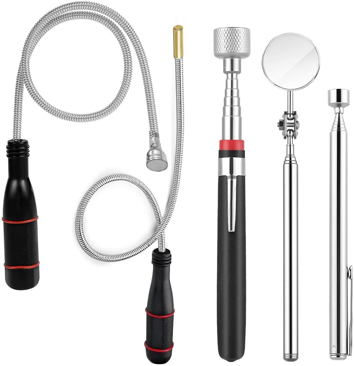 Magnetische gereedschapset 5-delig - Flexibele telescopische magneetstang - Verstelbare lengte - SnelShoppen