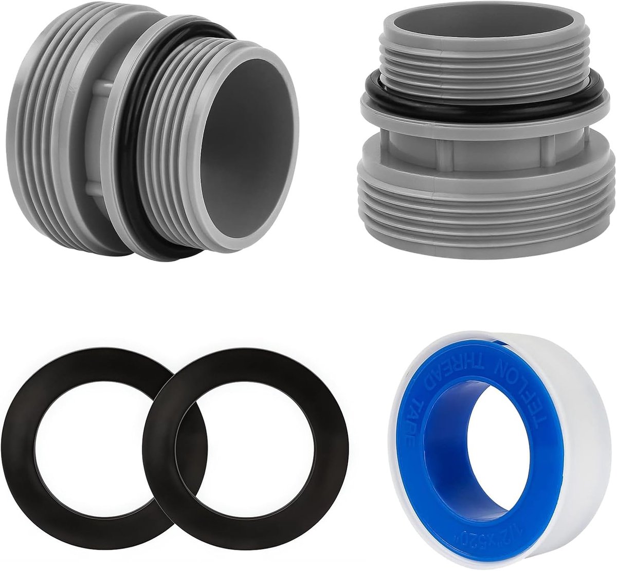 Hose Adapter Kit voor zwembadpomp - 40mm naar 1 1/2 inch - duurzaam materiaal - eenvoudig te installeren - SnelShoppen
