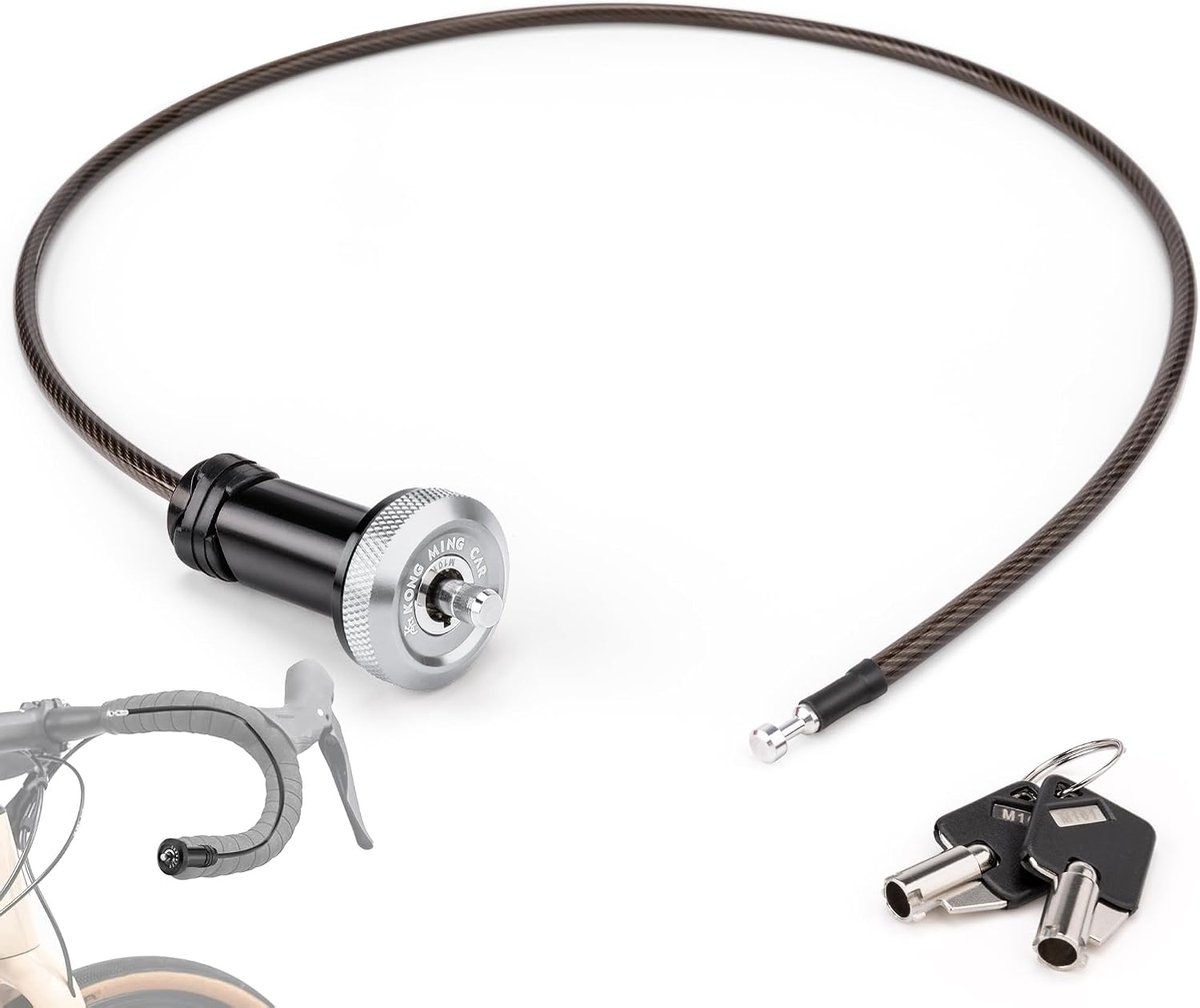 Fietsslot kabel - Lichtgewicht en draagbaar - Verborgen stuur eind - Ideaal voor fiets en scooter - SnelShoppen