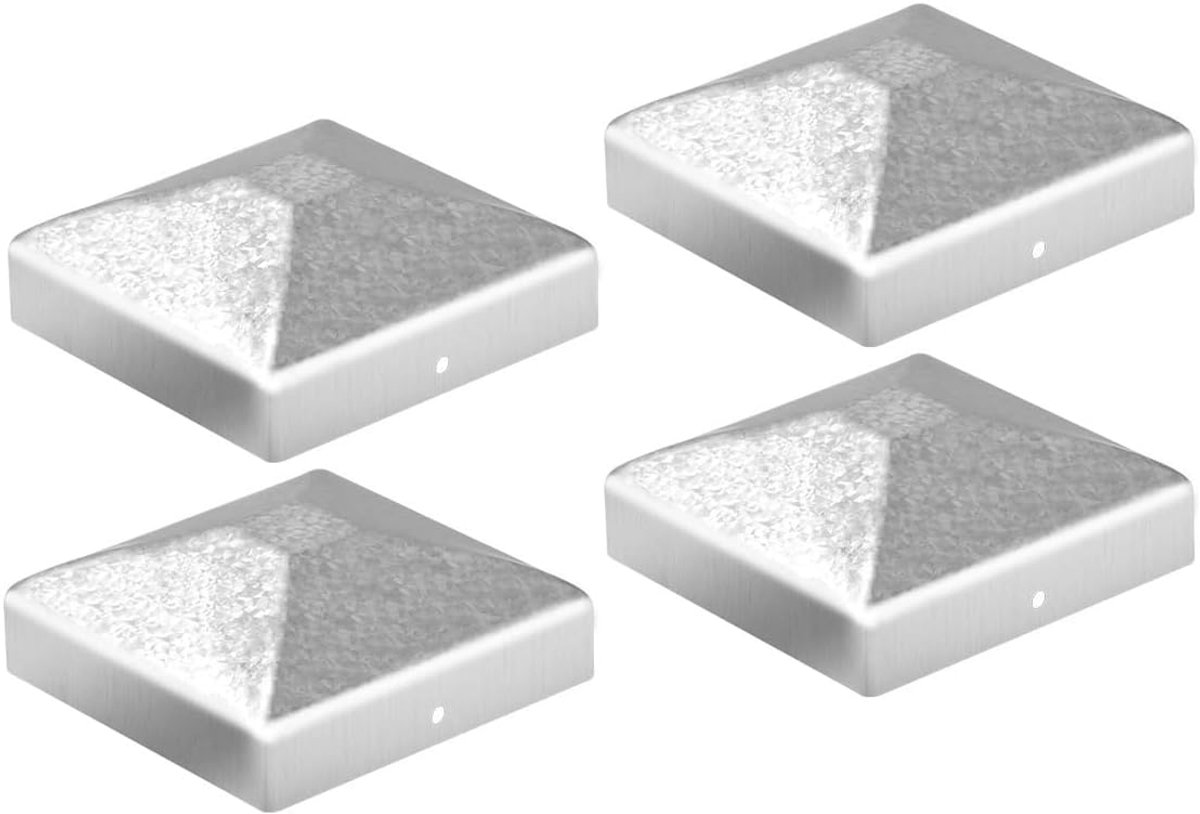 Postkappen 9 x 9 cm - Metalen coverkappen - Bescherming voor houten palen - Weersbestendig - SnelShoppen