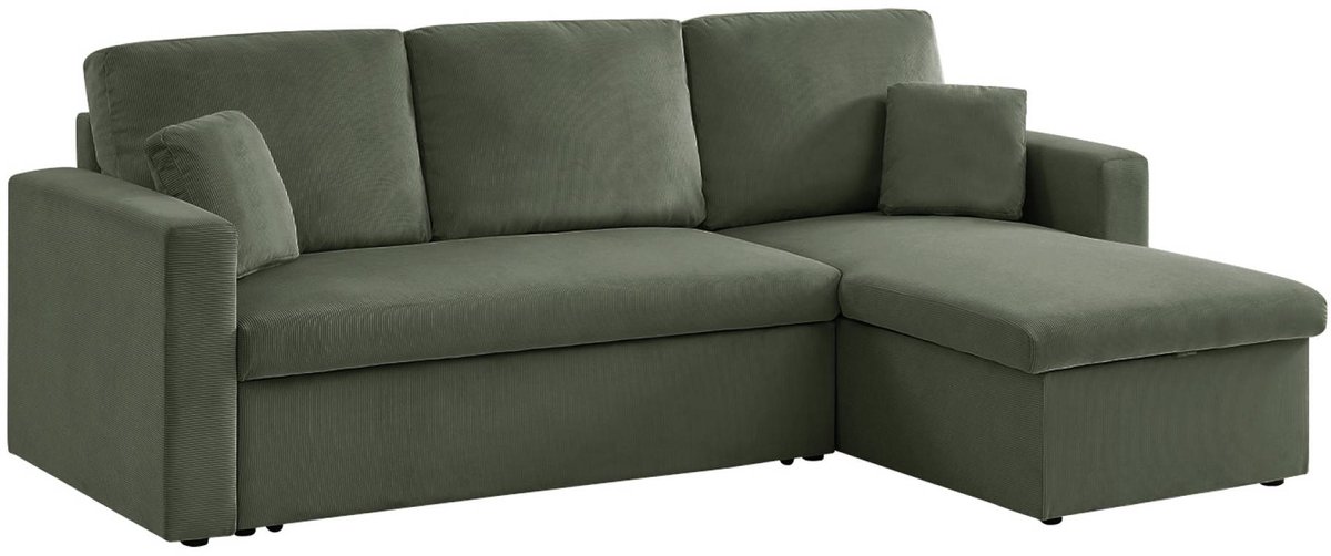 sweeek - Corduroy hoekslaapbank, ida, 3-zits
