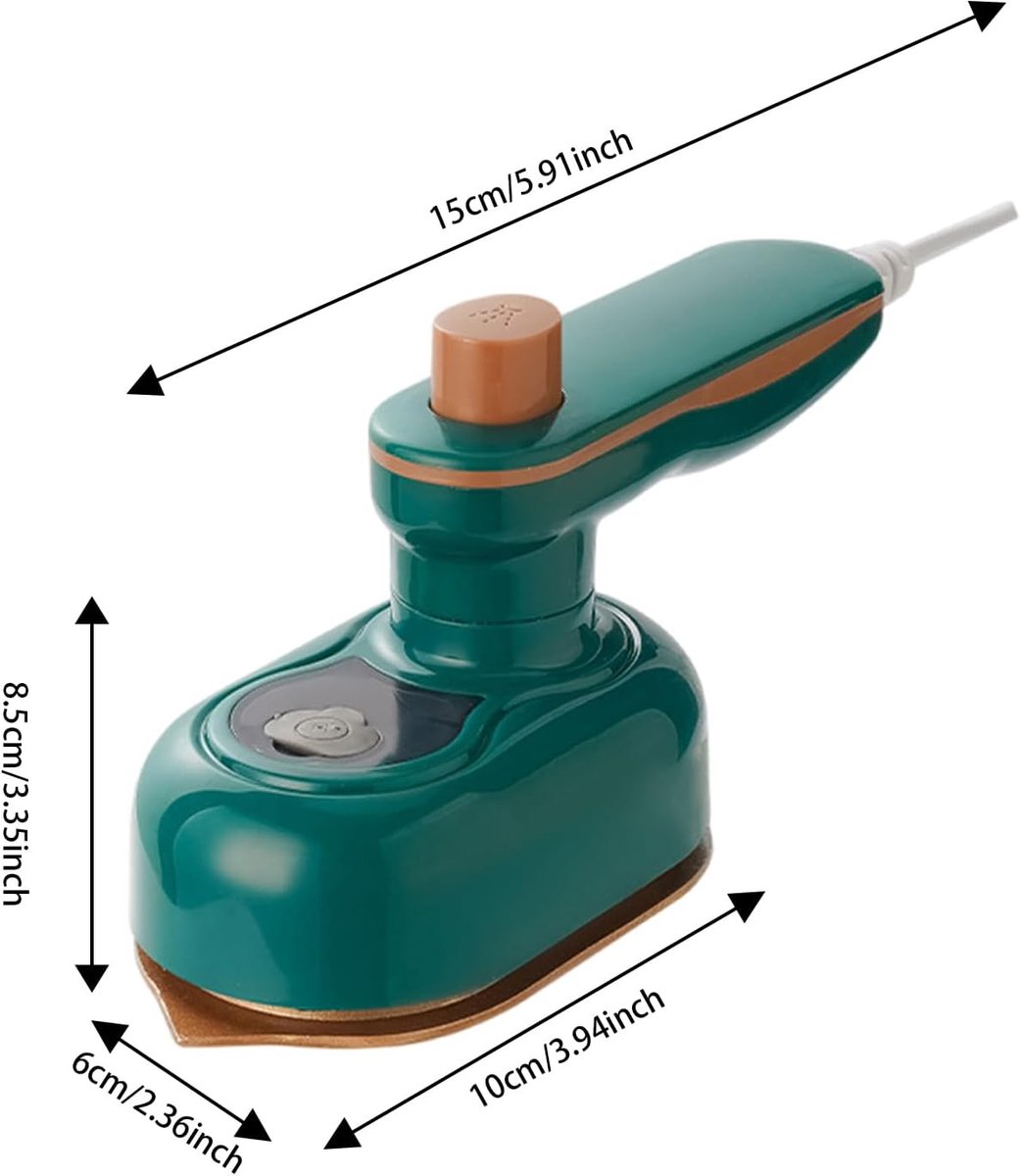 Handy Strijkijzer - Reisstrijkijzer Kleding - Kreukels Verwijderen - Draagbaar Zonder Plank - 15 cm - Wit