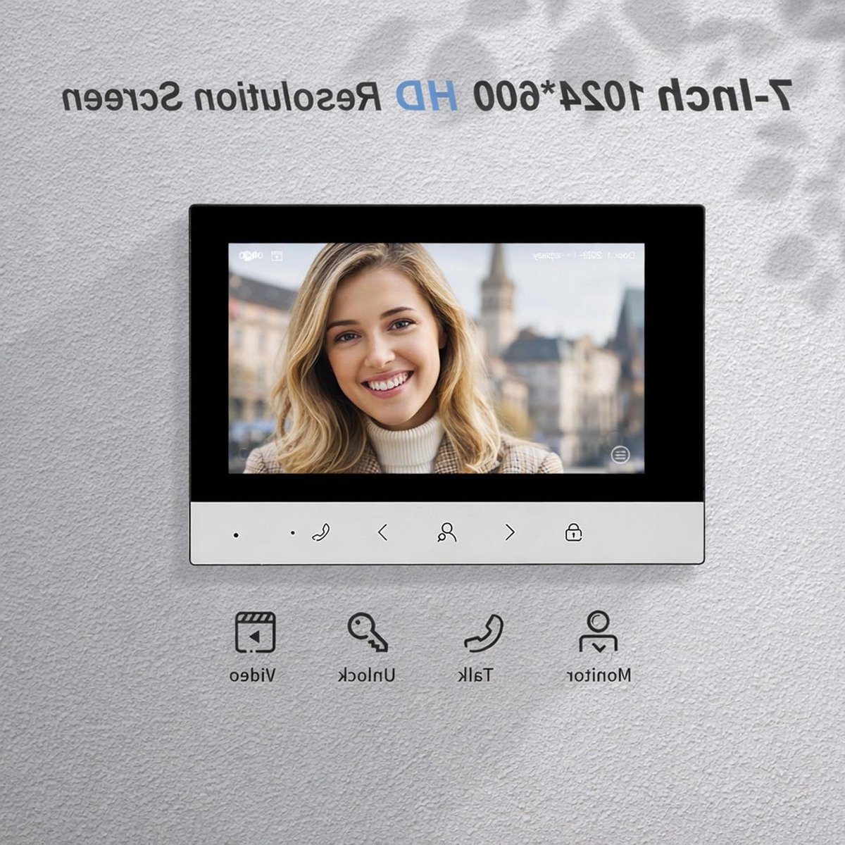 Video Intercom Systeem - Deur Intercom - Toegangscontrole - Met 2 Monitoren - 7 Inch - Zwart