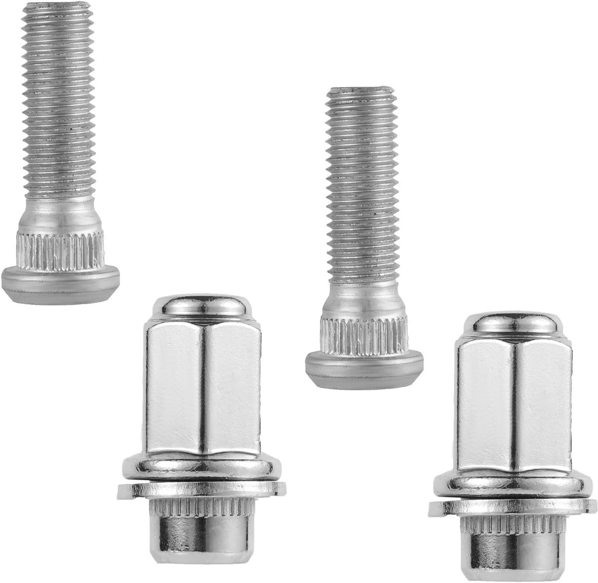 4 Stuks M12x1.5 Wielmoer Stud Nut Set, Compatibel met Toyota Corolla Camry 4Runner Celica RAV4 Avalon Lexus GS350 GX460 GX470 ES300 SC400 voor 90942-01058