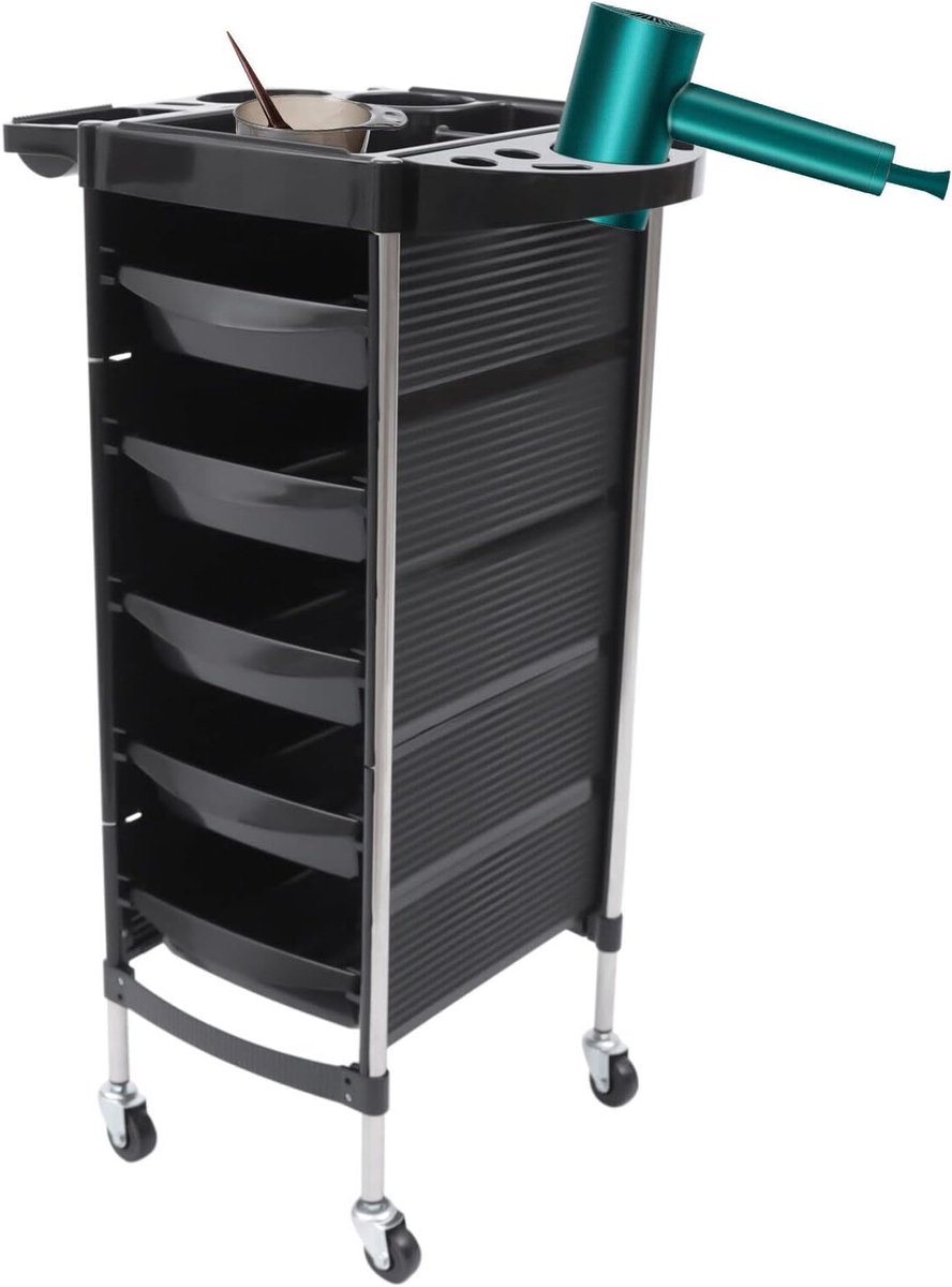 Kapperswagen gebruikswagen schoonheid, rolwagen, salon, help, kapper, werkwagen, 6 verdiepingen, kapperswagen