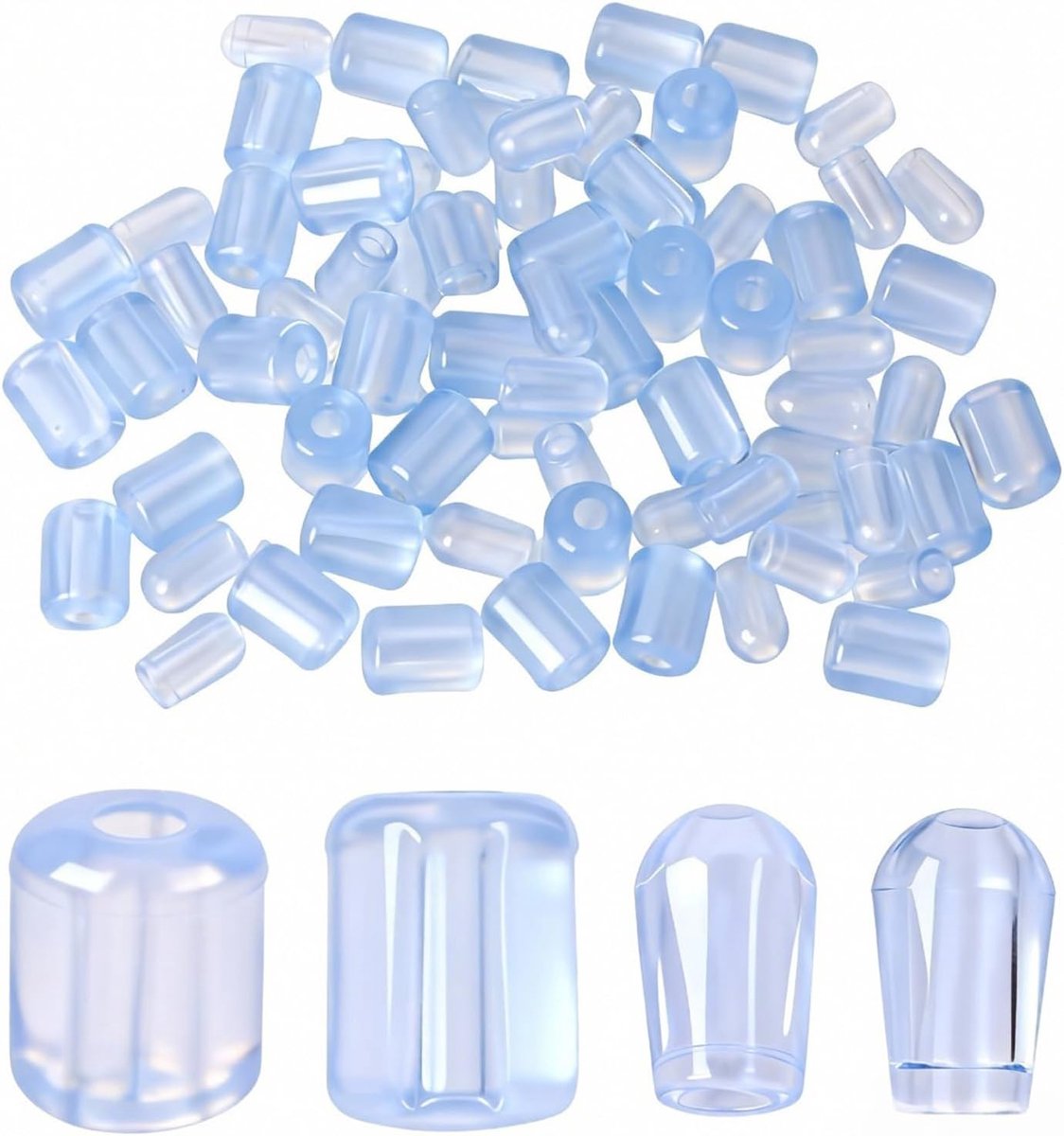 70 Stuks Rubberen Voetjes voor Gootsteenrooster, Transparant Voetjes voor Keukengootsteenrooster for Thuisgrillaccessoires Universele Maat