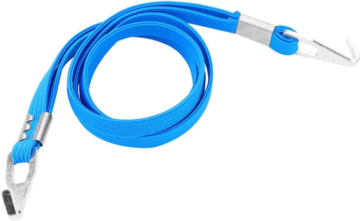Spanriemen voor bagage Bagageband Elastische spanband voor stropdassen Bagage Stapelen Elastisch koord met haak voor fietsmotorfiets(Blauw)