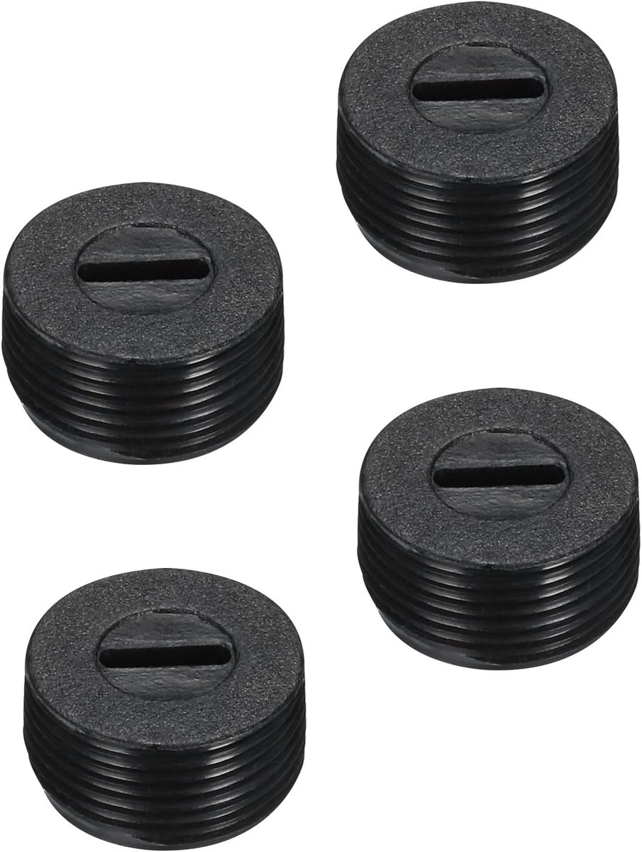 Kop voor borstelhouder van koolstof, kunststof afdekking voor elektrische motorborstel, zwarte draad, buitendiameter 15 mm, hoogte 8 mm, 4 stuks