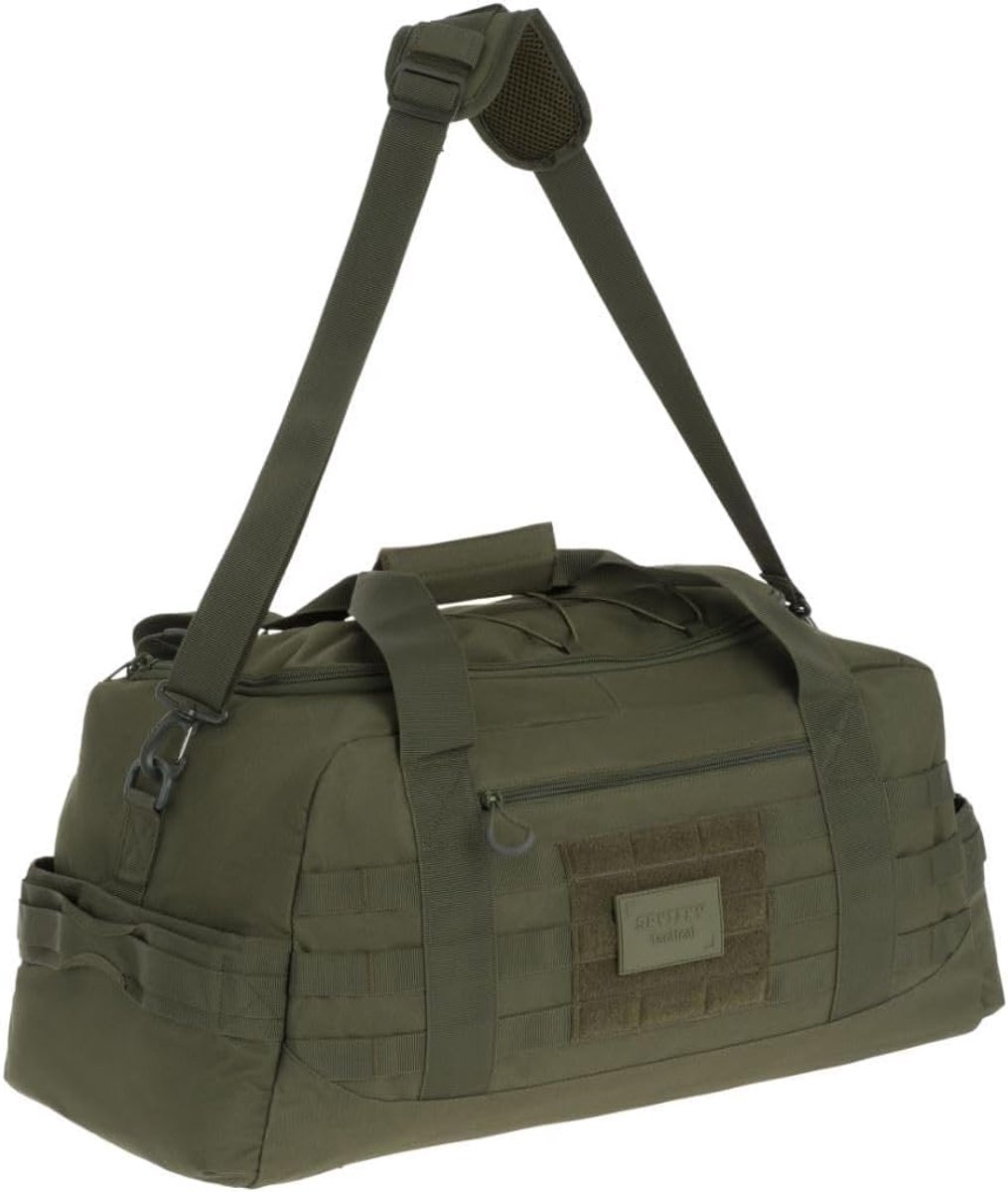Fortbag Tactische tas, olijfgroen | 50 liter, robuuste reistas met MOLLE/PALS-systeem, sporttas met afneembare schouderriem, voor outdoor, survival en sport
