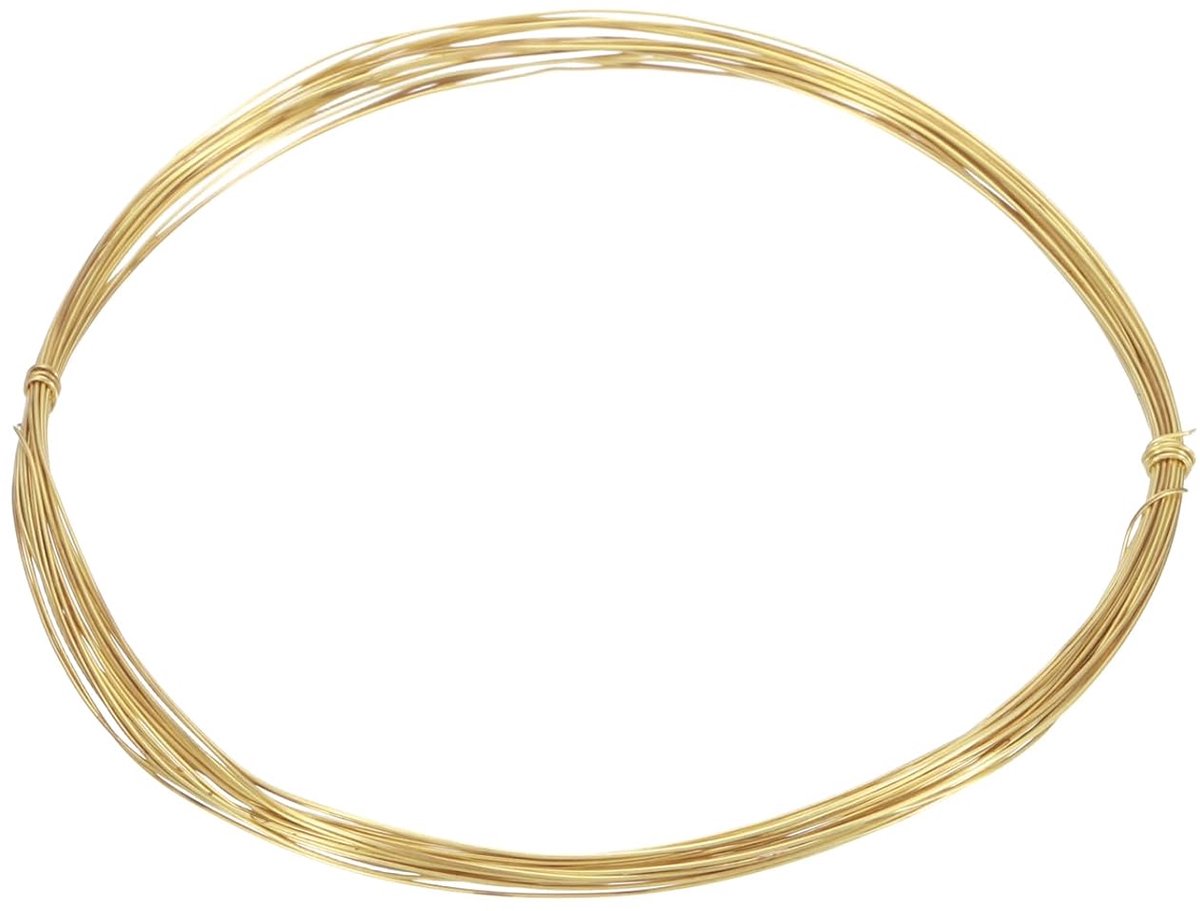 6 meter lange H65 messing knutseldraad, 0,2 mm diameter, 32 gauge, metalen sieradendraad voor halskettingen, armbanden, ringen, sieraden maken, knutselwerk, decoratie